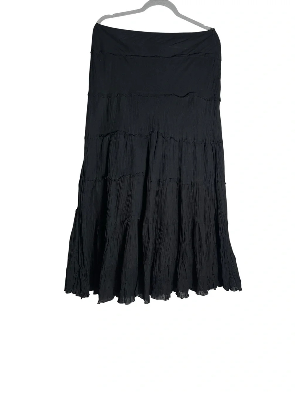 Ash & Sara Black Tiered Maxi‎ Skirt Size XL